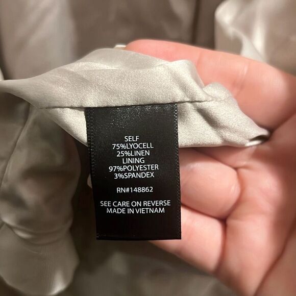 ✨Torrid Studio Linen Sz 2X Cream/Gray Blazer✨ - Picture 10 of 10